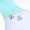 Butterfly Hoop Earrings with Colorful Cubic Zirconia - Image 4