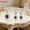 Silver Jewelry Sets Shining Clear Cubic Zircon Flower Pendant Necklace Earrings Chain Party Accessories - Image 6