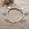 Bohemian Starfish Stone Anklets Set For Women Vintage Handmade Wave Anklet Bracelet on Leg Beach Ocean Jewelry - Image 5