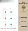 Turquoise Heart Earrings for Women Gold Plated Threader Chain Drop Hypallergenic Dainty Long Dangle Earring Western Jewelry - Image 5