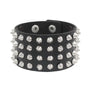 Leather Punk Spike Rock Studded Bracelet Goth Cuff Bracelet Gothic Rivet Buckle Wristband With Metal Chain Skull Accessories - Image 2