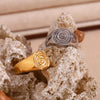 316L Stainless Steel Spiral Signet Chunky Wide Band Ring Gold Plated Vintage Jewelry For Women Gifts - Image 3