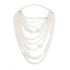 Imitation Pearl Multi-Layer Choker Necklace with Long Tassel Pendant - Image 6