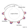 Blue Stone Anklets for Women Bracelet on Leg Stainless Steel Women's Chain Anklets Wedding Party Jewelry - Image 11