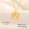 Romantic Bowknot Necklace for Women Stainless Steel Pendant Jewelry Kpop Wedding Korean Bow Choker Neck Chain Gift - Image 10