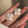 Pearl Flower Jewelry Set Women Sweet Elegant Pearl Necklace Earrings Ring Sweet Choker Wedding Jewelry - Image 6