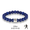 Men 12 Zodiac Signs 8mm Beads Bracelets Handmade Vintage Blue Lava Stone Beads Elastic Bangles Women Jewelry Gifts - Image 8