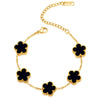 Gold Plated Stainless Steel Necklace Woman Five Leaf Petals Double Sided Necklaces for Women Pendant Flower Clover Jewelry - Image 17