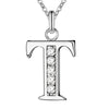 26 Letter Silver Necklace Pendant For Women Clavicle Chain Wedding Jewelry Party Gift - Image 16