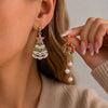 Christmas Tree Zircon Crystal Star Silver Color Earrings Stud Dangle Xmas Jewelry Women Party Gift - Image 22