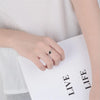 Creative Cute Animal Silver Jewelry Black Epoxy Fish Twist Opening Rings - Image 5