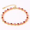 Gold-Tone Eye Motif Bracelet with Colorful Stone Accents - Image 11