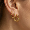 Statement 12/14/16mm Love Heart Sharp Hoop Earrings for Women Stackable Simple Cute Gold Color Buckle Earring Jewelry Gift - Image 2