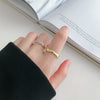 Silver Gold Adjustable Opening Ring for Women Waves Shape Finger Jewelry Accessories - Image 6