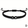 Handmade A-Z 26 Letter Heart Bracelet Woven Baided Rope Women Men Initials Name Adjustable Bangle Couple Lover Friends Jewelry - Image 23