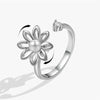 Beads Ring Fidget Spinner Rings Korea Crystal Butterfly Flower Star Moon Ring Jewelry Gift - Image 9