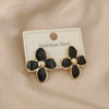 Charming four-leaf flower colorful enamel gold-plated women's earrings, high-quality earrings, wife's gift - Image 6