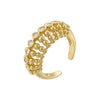Openwork Zirconia Gold-Plated Brass Bangle/Ring: Uniquely Designed Women's Evening and Wedding Jewelry - Image 12