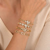 Head Charm Cuban Chain Bracelets for Women Girls,Chic Heart Bling CZ Stone Gold Color Metal Link Cuff Bracelet Wristband - Image 1