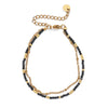 Layered Stainless Steel Chain Bracelet with Colorful Bead Accents - Image 10