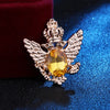 Vintage Angle Wing Double Eagle Badge Men's Retro Suit Coat Rhinestone Brooch Jewelry Metal Pins and Brooches for Women - Image 7