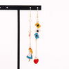 Funny Clock Playing Card Drop Earrings Alice in Wonderland Hearts and Ace of Spades Playing Card Earrings Women Girls Jewelry - Image 4