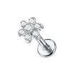 1PC Titanium Ear Cartilage Piercings Flat Back Stud Earring Internal Thread Butterfly Cross CZ Helix Tragus Piercing Jewelry 16G - Image 33