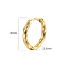 Twisted Small Round Hoop Earrings For Women/Men Stainless Steel Ear Buckle Chic Simple Ear Jewelry - Image 6