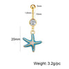 Stainless Steel Belly Button Ring Butterfly Pearl Shell Colorful Starfish Belly Button Ring Body Piercing Jewelry - Image 5
