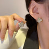 Charm Irregularity Fold and Wrinkle Metal Block Stud Earrings for Women Personality Korea Earring Jewelry Accessories - Image 3