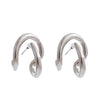 Stainless Steel Twisted Geometric Hollow Stud Earrings Prevent Allergy Individualistic Stylish Unique Jewelry - Image 7