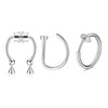 3Pcs Fake Nose Ring Magnetic Septum Ring Fake Nose Ring Hoop Stainless Steel Horseshoe Clip On Nose Ring No-Pierced Septum Ring - Image 13