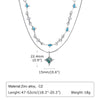 Irregular Starlight Necklaces for Men Women,Blue Green Star Pendants with Snake Bone Chain Collar,Hiphop Jewelry Gift - Image 7