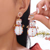 Exaggerated Enamel Christmas Tree Snowflake Candy Cane Hoop Earrings for Women Xmas Necklace Earring Year Party Jewelry Gift - Image 14