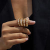 Stackable Water Drop Cubic Zirconia Ring in Gold-Tone Stainless Steel - Image 26