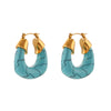 Favourite Color Summer Vocation Chunky Acrylic Resin Hoop Earrings For Woman Stainless Steel Jewelry - Image 9
