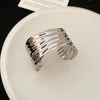 European and American Metal Pleated Bangles for Women Arm Ring Temperament Bracelet Design Sense Hand Jewelry Gift - Image 6