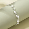 Silver Bracelets Woman Heart Ball Chain Charm Bracelet Couple Jewelry Accessories Jewellery - Image 1