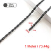 1 Meter Vintage Stainless Steel Men Punk Twist Rope Chain Necklace Bracelet for Bags Jewelry Finding Accessories - Image 8