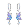 Silver Butterfly Fluttering Insect Earrings Jewelry Drop Earrings Jewelry Party Anniversary Gifts - Image 11