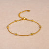 Adjustable Satellite Beaded Anklet Bracelets for Women,Stainless Steel Summer Beach Foot Chain Stainless Steel - Image 3