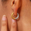 Classic Stainless Steel Hoop Earrings For Women Gold Silver Color Simple Smooth Round Ear Rings Daily Wearing Jewelry Gift - Image 7