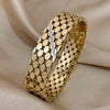 Charm Stainless Steel Cuff Bracelet for Women Zircon Geometric Gold Silver Color Wrist Bangles Jewelry - Image 3