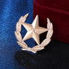 Five-pointed Star Brooches Badge Metal Wheat Lapel Pin Men's Suit Shirt Collar Clothing Accessories - Image 8
