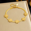316L Stainless Steel Golden Heart Geometry Zircon Minimalist Series Bracelet Lady Wrist Chain Jewelry - Image 25