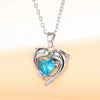 Couple Dolphin with Blue Heart CZ Necklace Women Chic Bride Wedding Clavicle Chain Necklaces Fancy Gift Statement Jewelry - Image 4