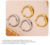 Gold Plated Stainless Steel Moon Hoop Earrings Unique Jewelry Women's Charm Statement Earrings Gift - Image 13