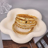 Delicate Crystal Bangle For Women Minimalist Gold Plated Stainless Steel Bangle Party Wedding Jewelry Gift - Image 5