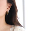 Stainless Steel Chic Heart Huggie Hoop Earrings Charm Gold Silver Color Jewelry for Women - Image 2