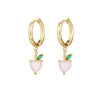 Fruit Charm Huggie Earrings with Colorful Stone Accents - Image 20